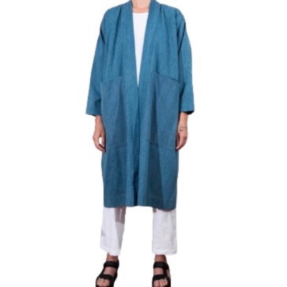 Long Denim Kimono Jacket
